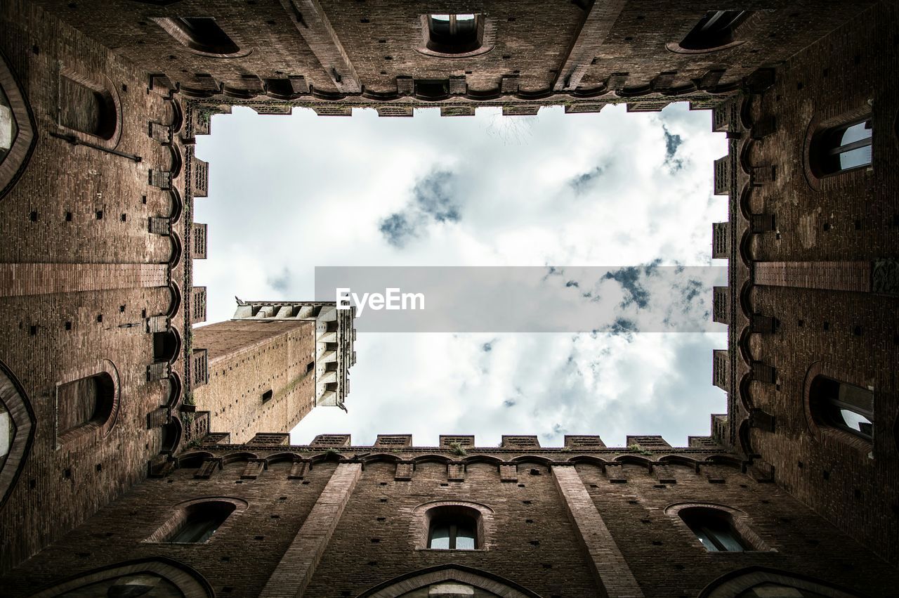 Upward view of saint mark's tower