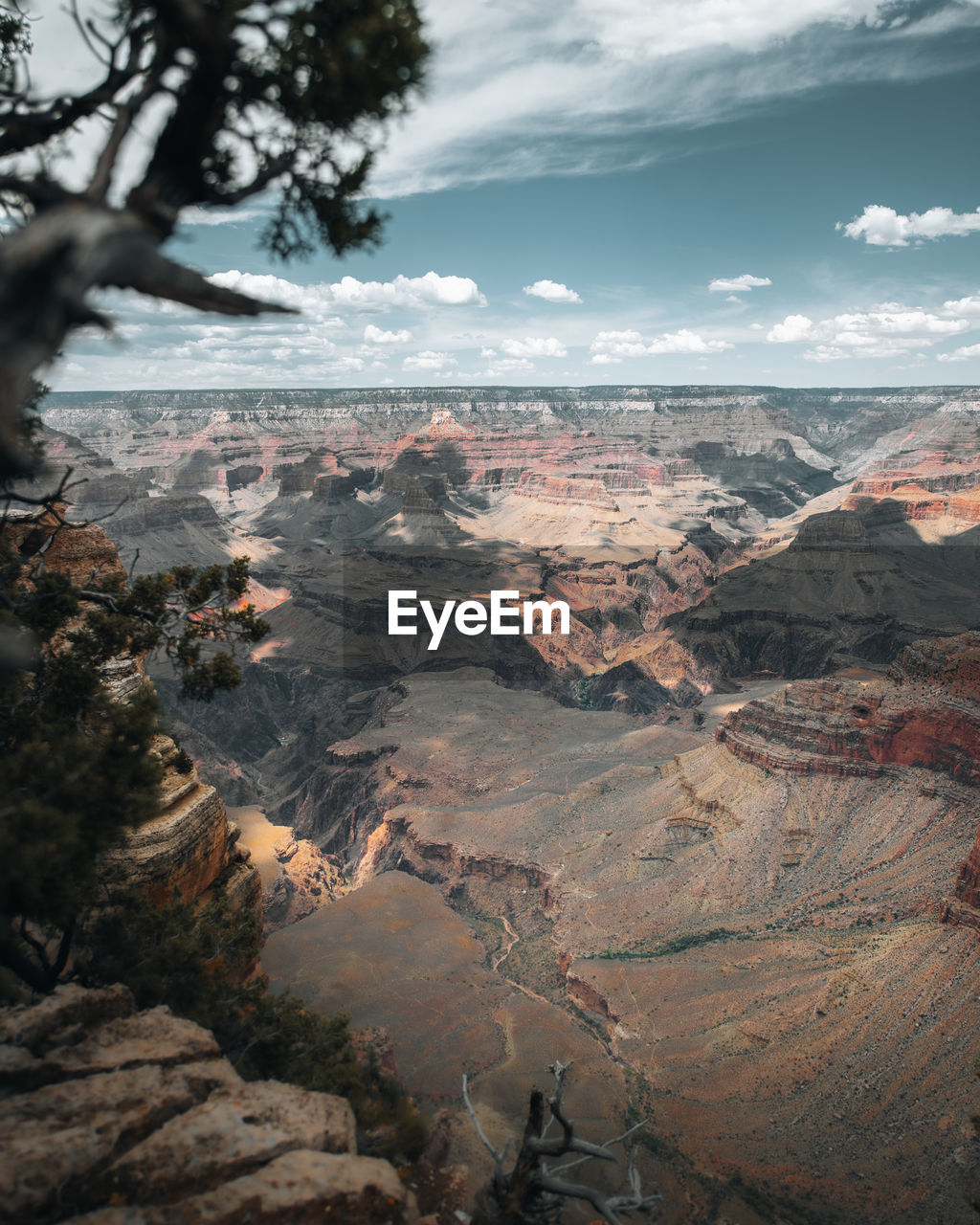 Scenic view of a canyon  against sky