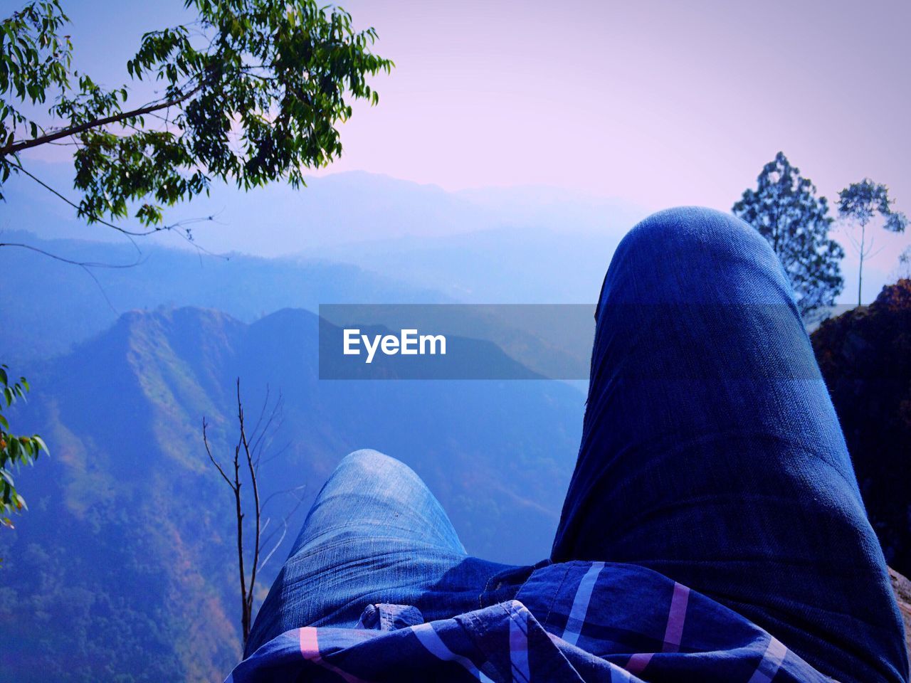 LOW SECTION OF MAN ON MOUNTAIN