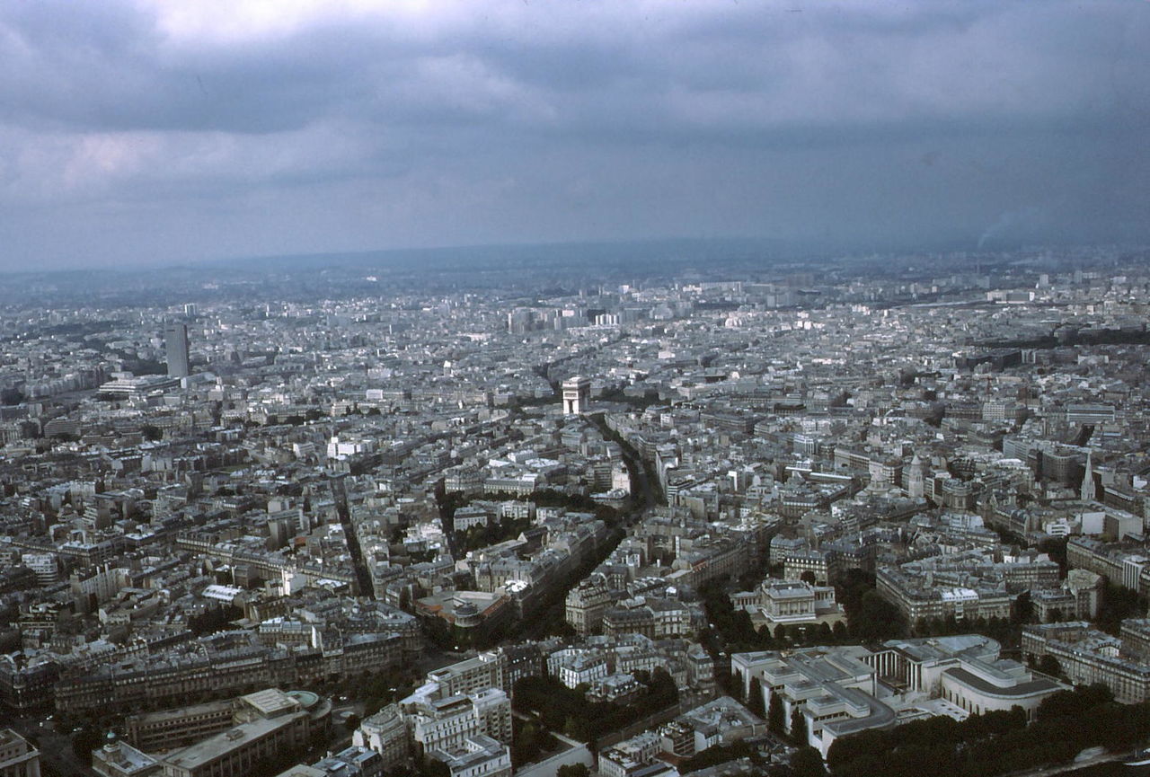 Cityscape seen from eiffel tower