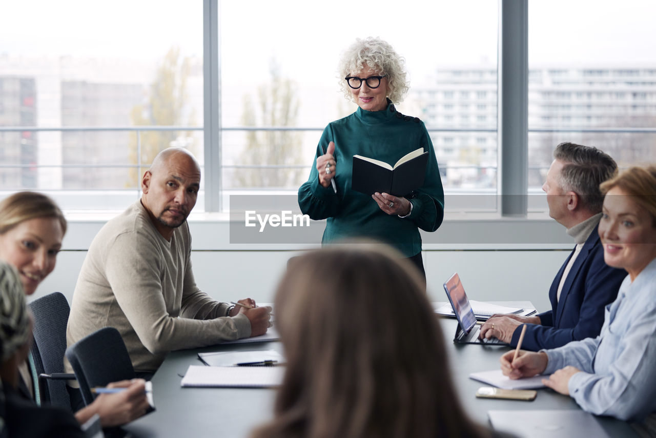 People during business meeting