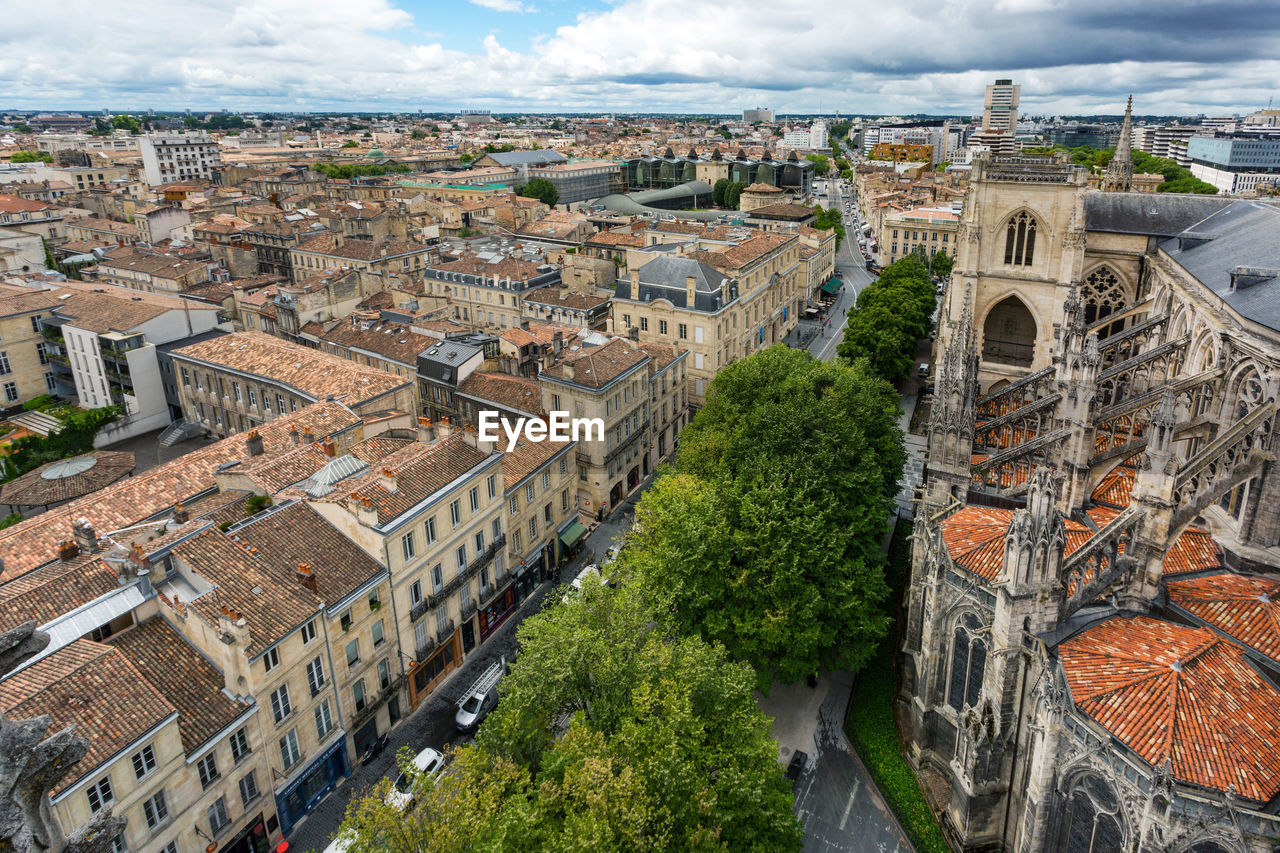 High angle view of cityscape