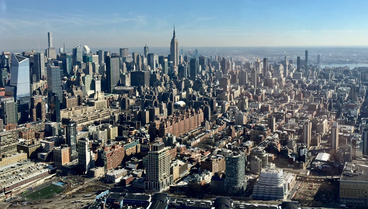 High angle view of cityscape