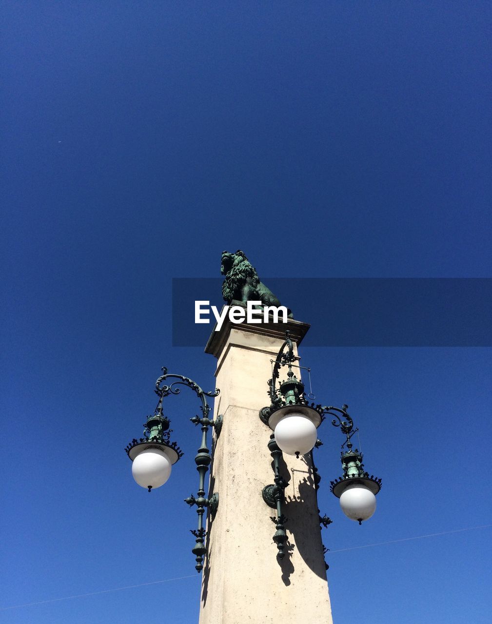 Low angle view of clear blue sky