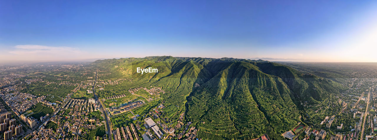 Bird's-eye view of li mountain in  xi'an, china.