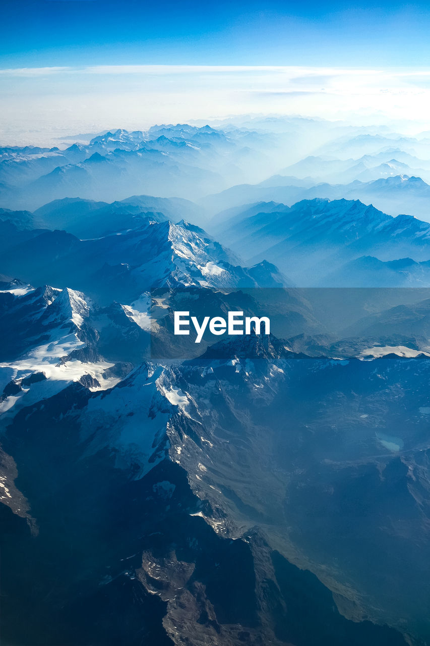 AERIAL VIEW OF MOUNTAINS