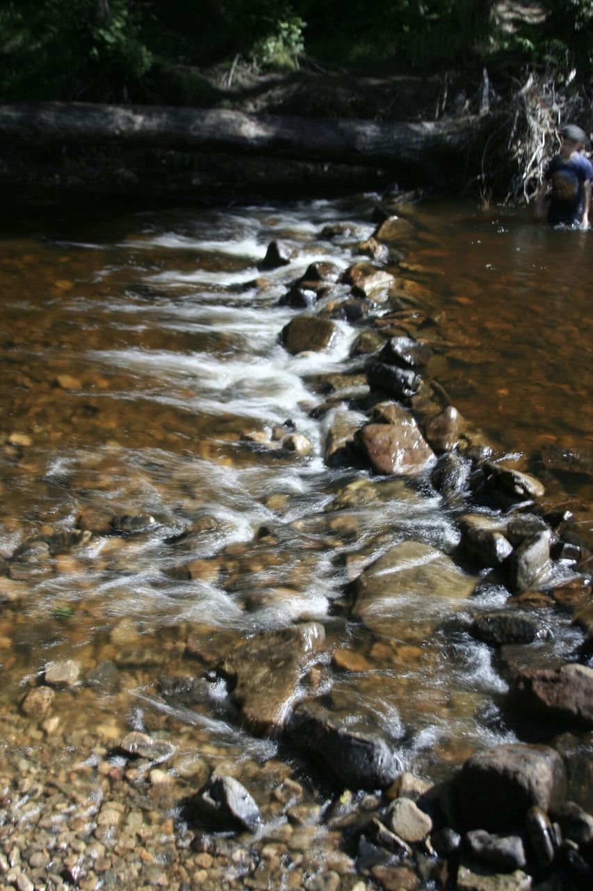 River flowing on rocks at hamsterley forest