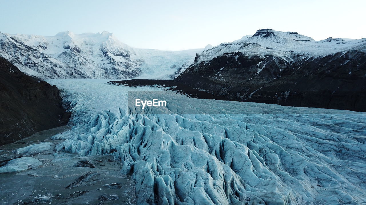 Scenic view of vatnajokull glacier 