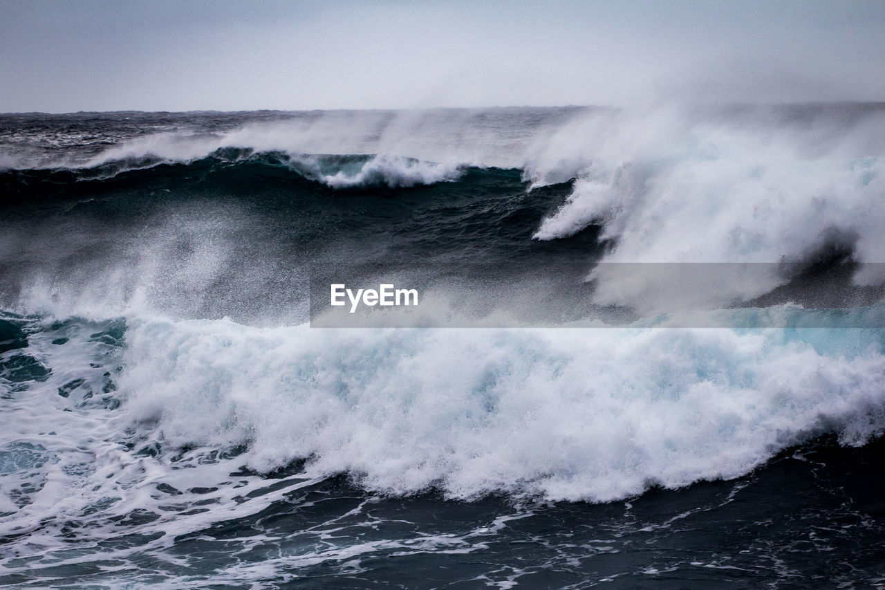 SEA WAVES SPLASHING ON SHORE