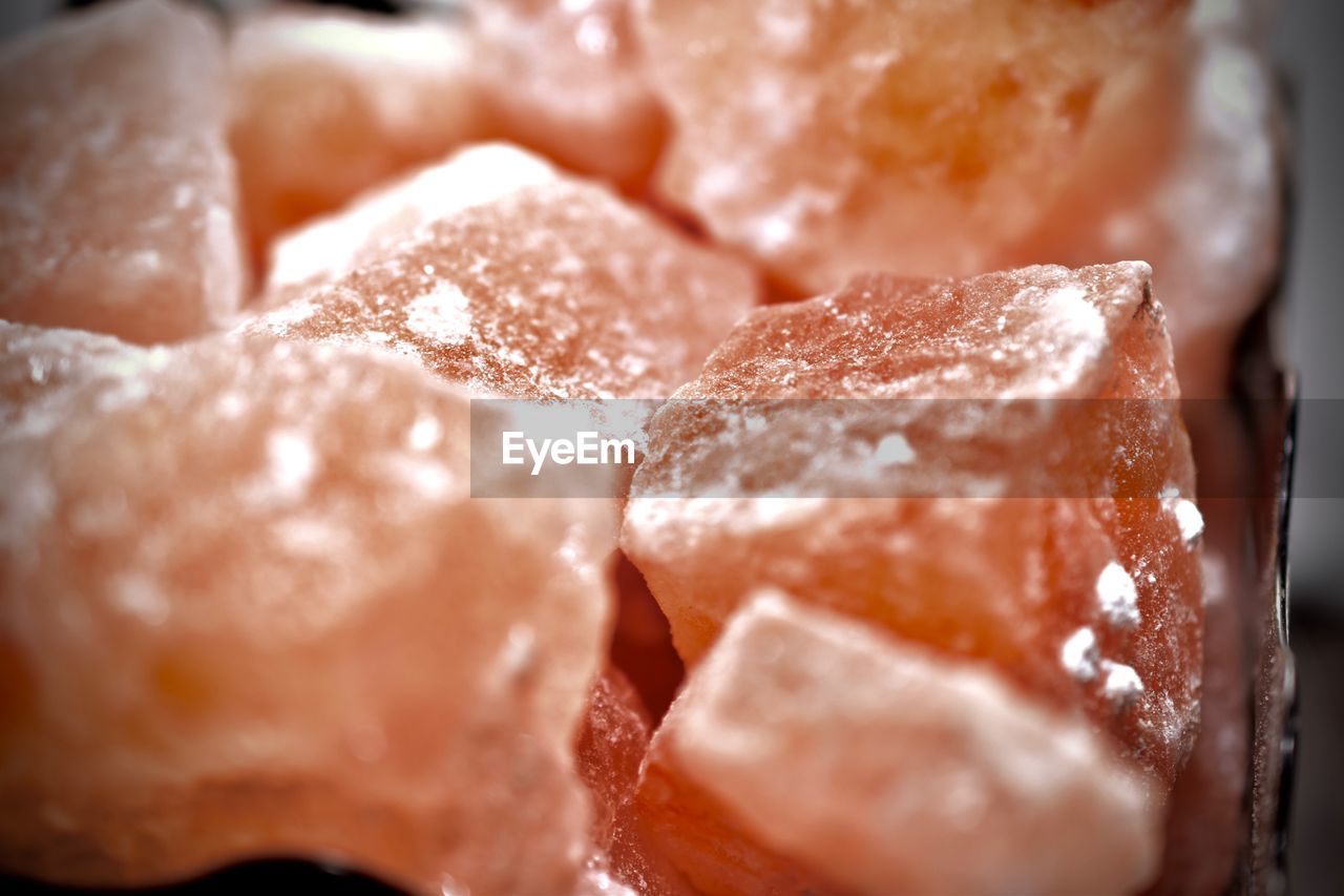 Close-up of rock salt