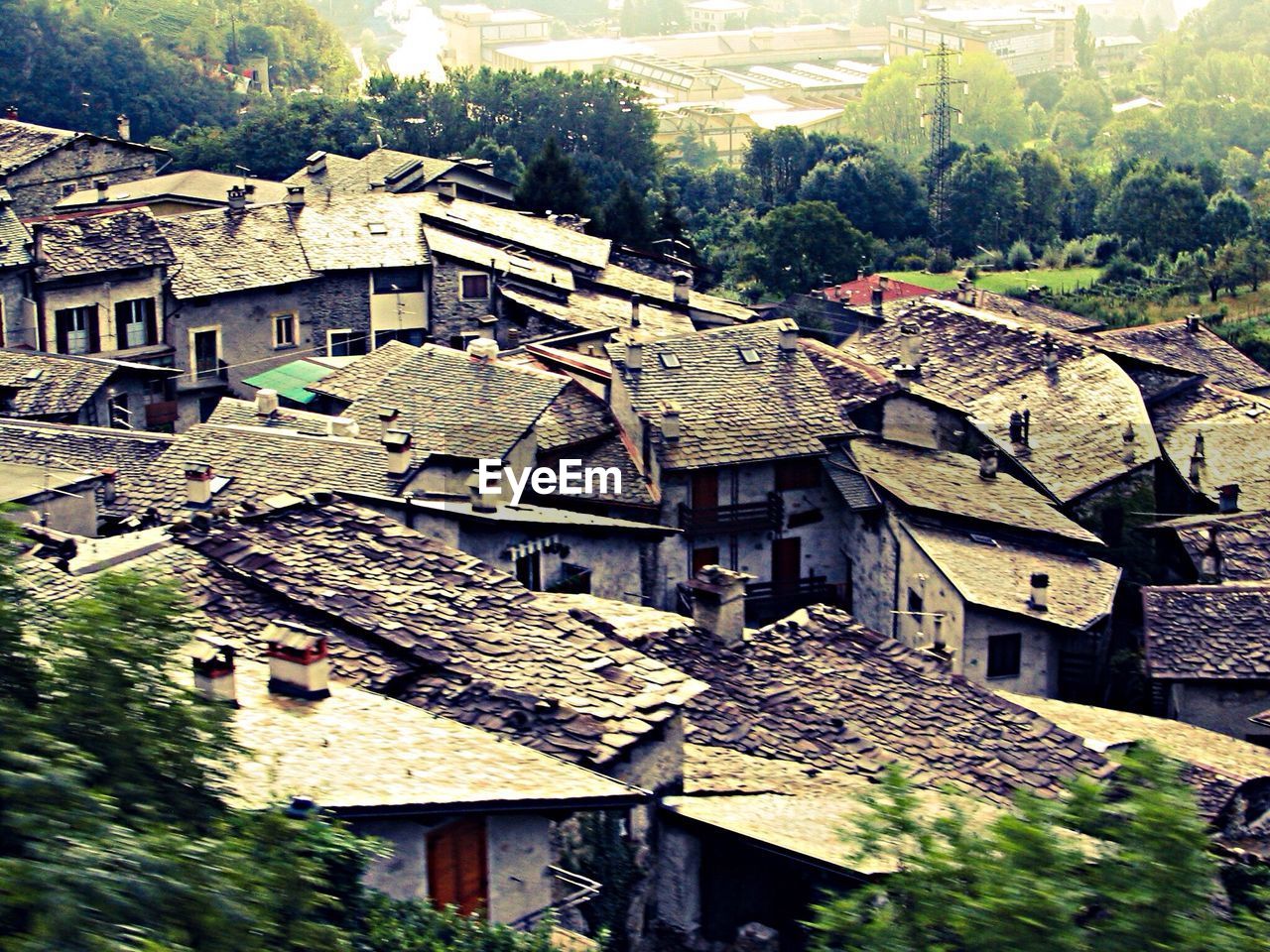 HIGH ANGLE VIEW OF TOWNSCAPE