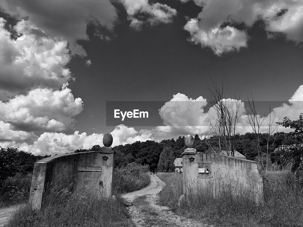 VIEW OF FIELD AGAINST CLOUDY SKY