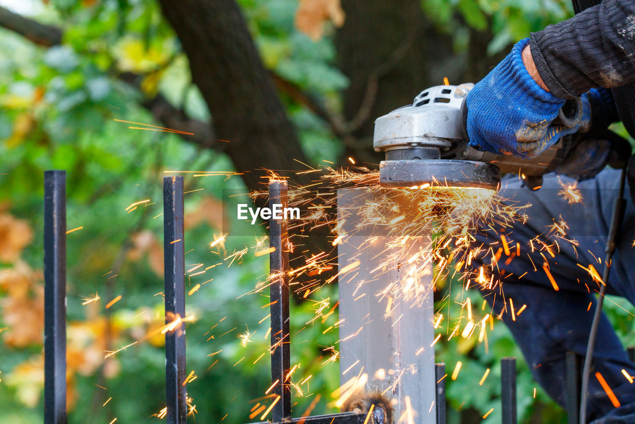 Close-up of chain swing metal