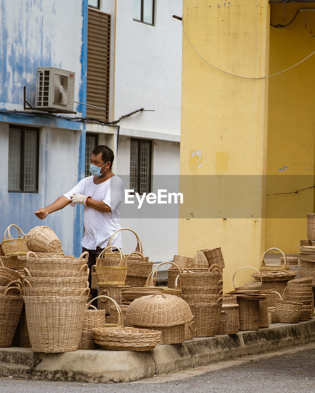 Rattan handicraft handmade from natural product. eco friendy and sustainable concept.