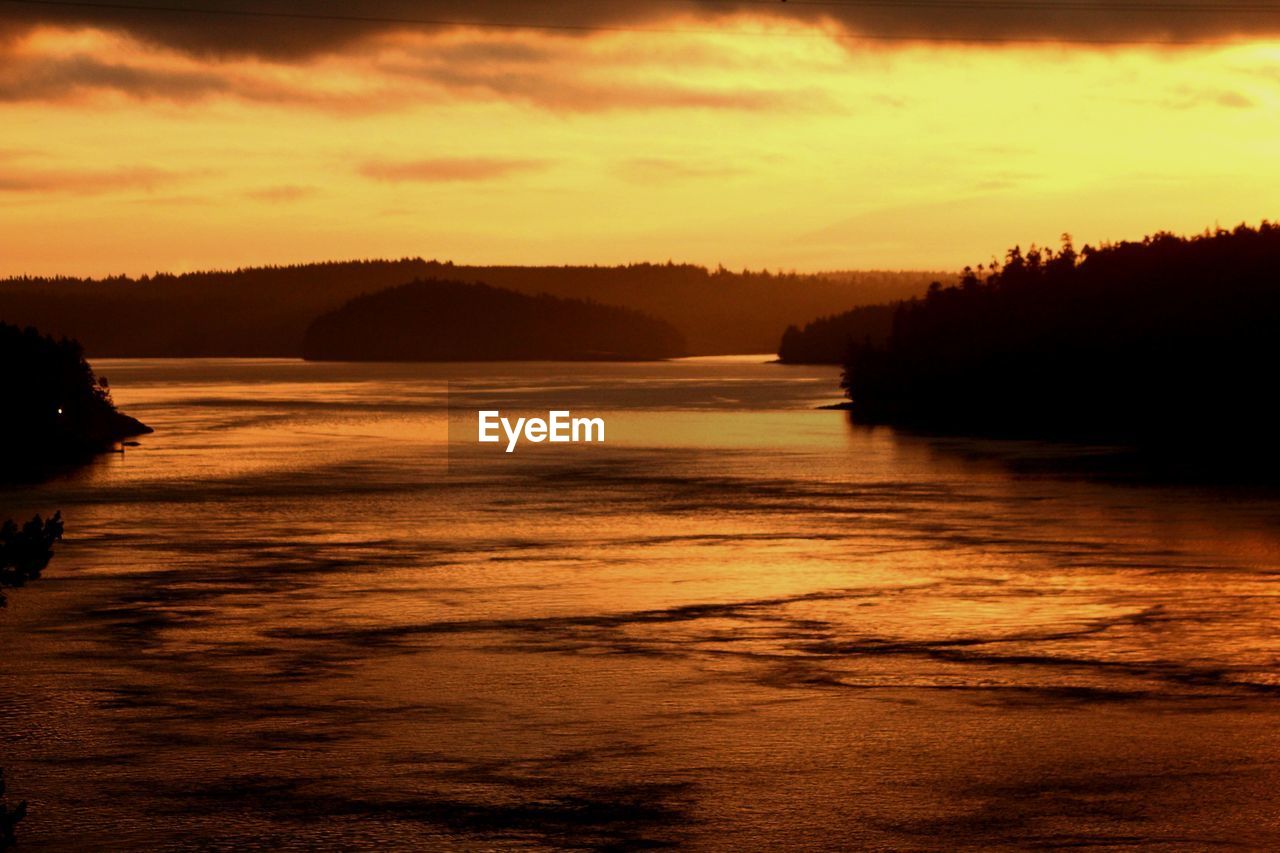 SCENIC VIEW OF SEA DURING SUNSET