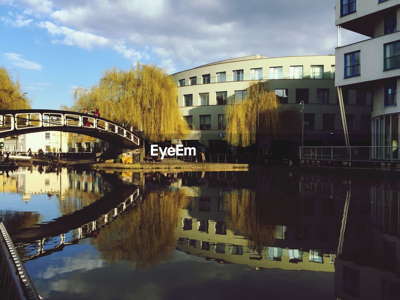 Reflection of building in canal