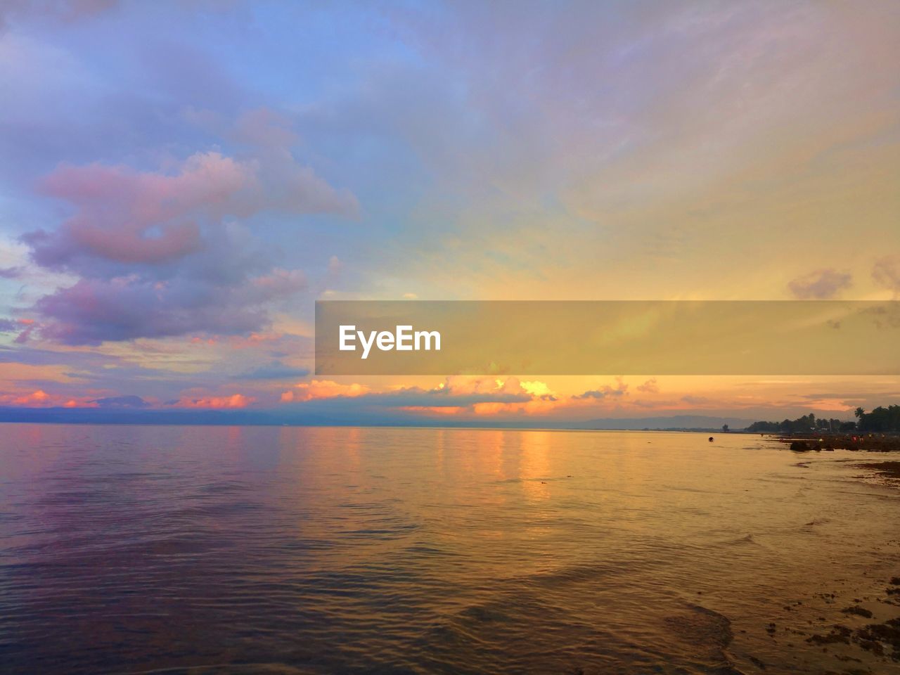 SCENIC VIEW OF SEA DURING SUNSET