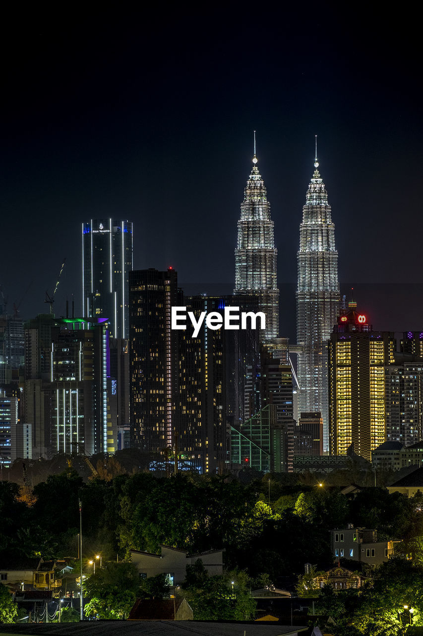 Kuala lumpur cityscape view during night time