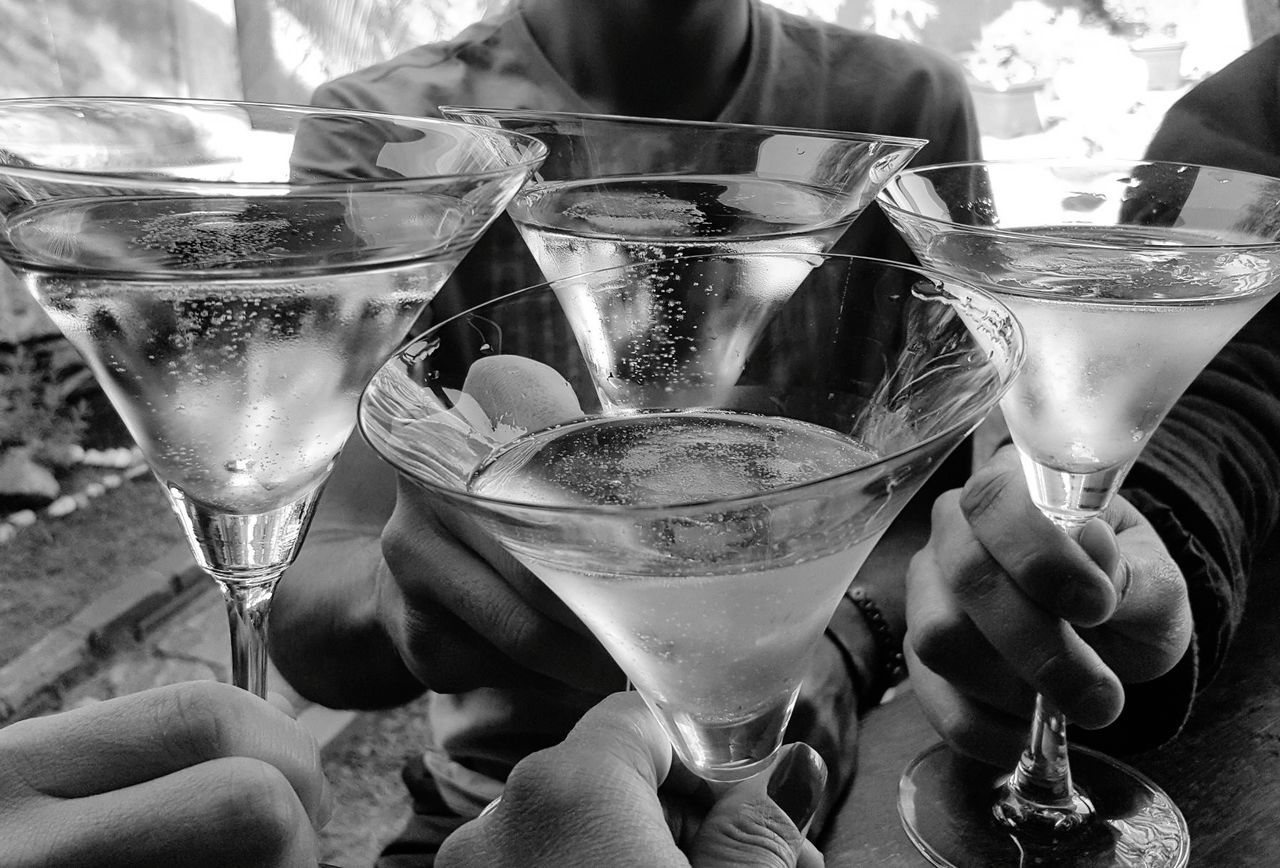 CLOSE-UP OF BEER GLASSES WITH ICE CREAM