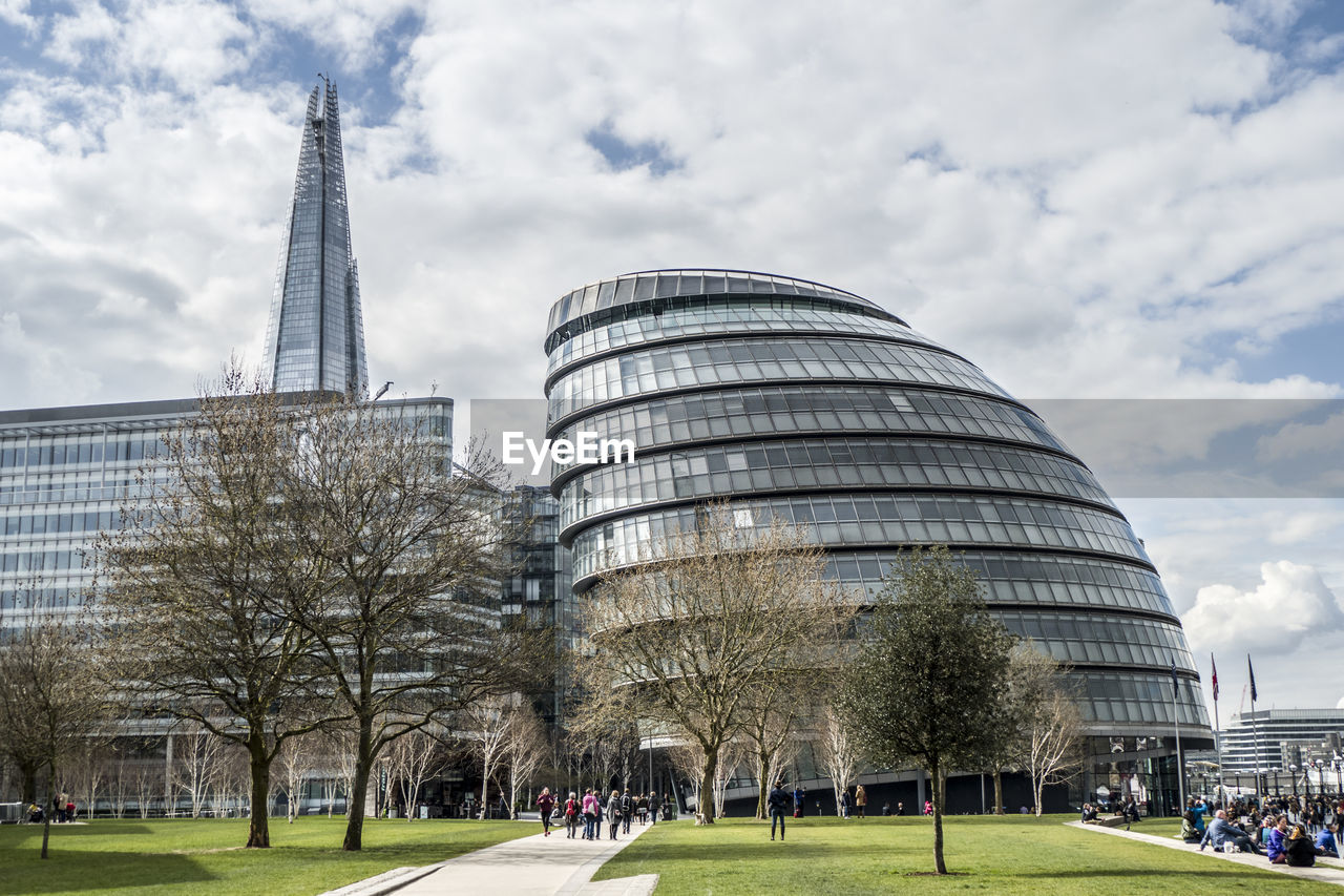 The shard and the city hall in london