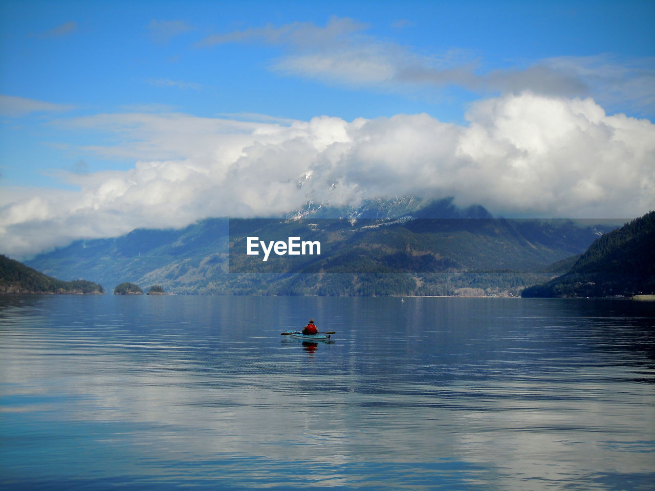 Scenic view of lake against mountains