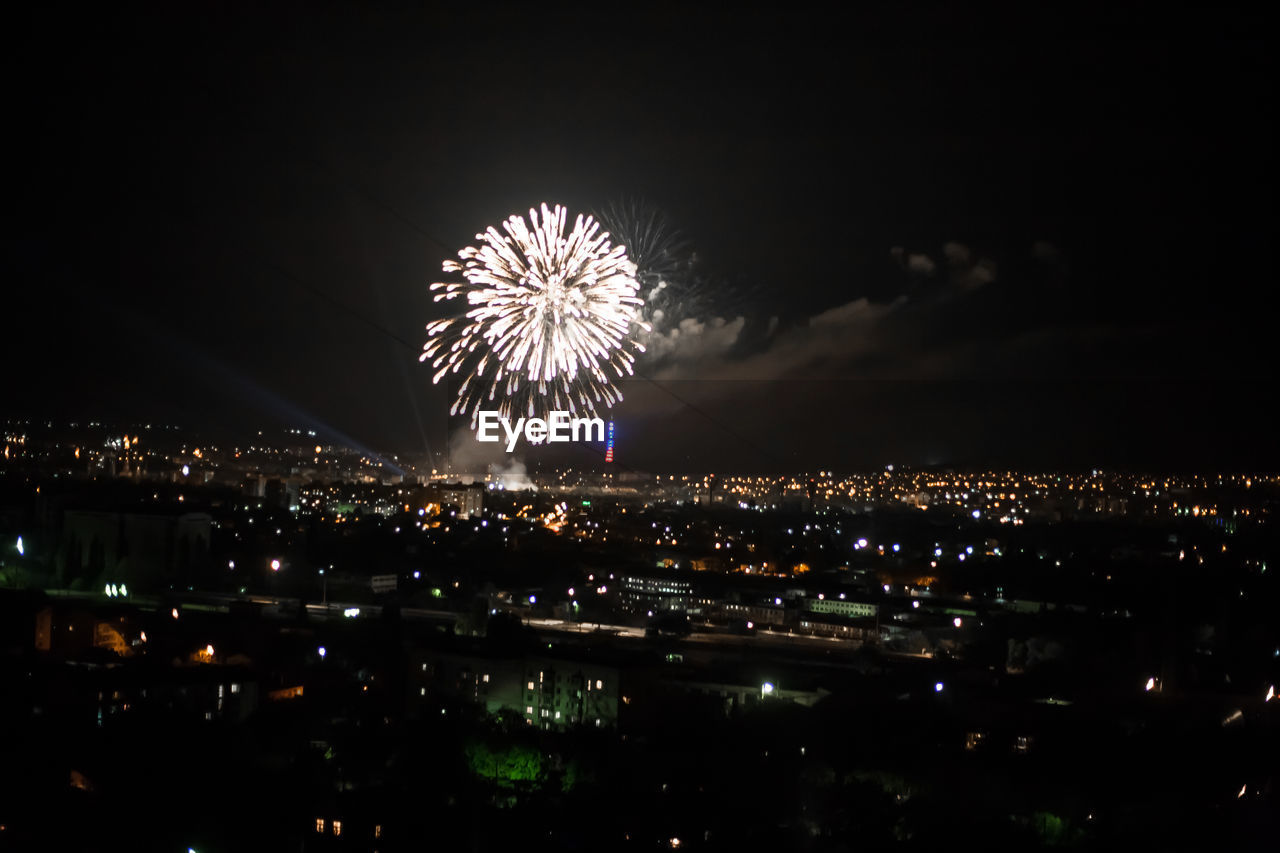 FIREWORK DISPLAY AT NIGHT