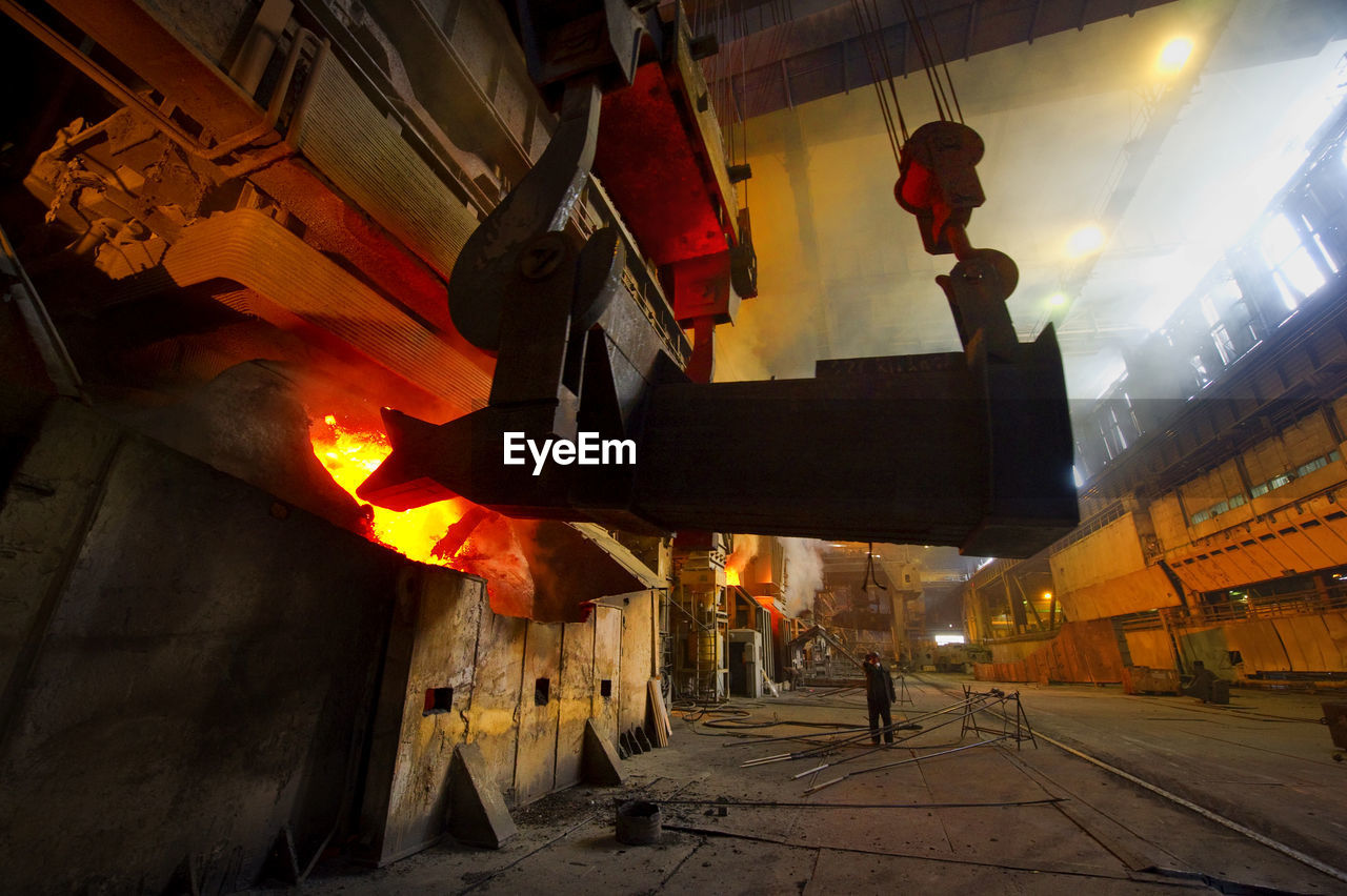 Man working at steel mill