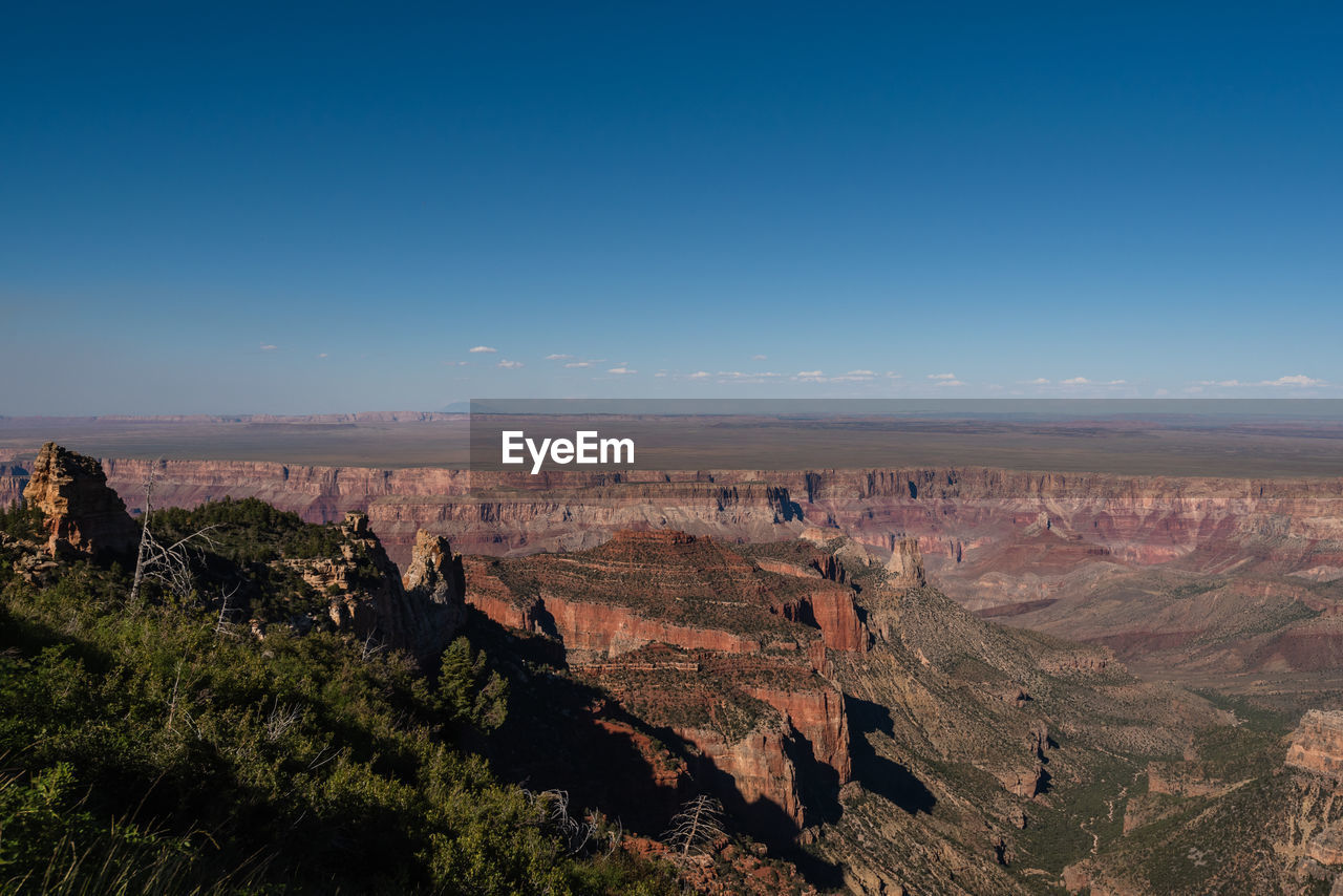 Scenic view of landscape against clear sky