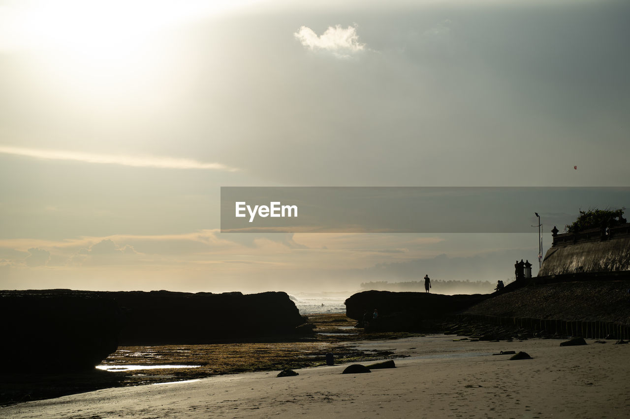 SCENIC VIEW OF SEA AGAINST SKY AT SUNSET