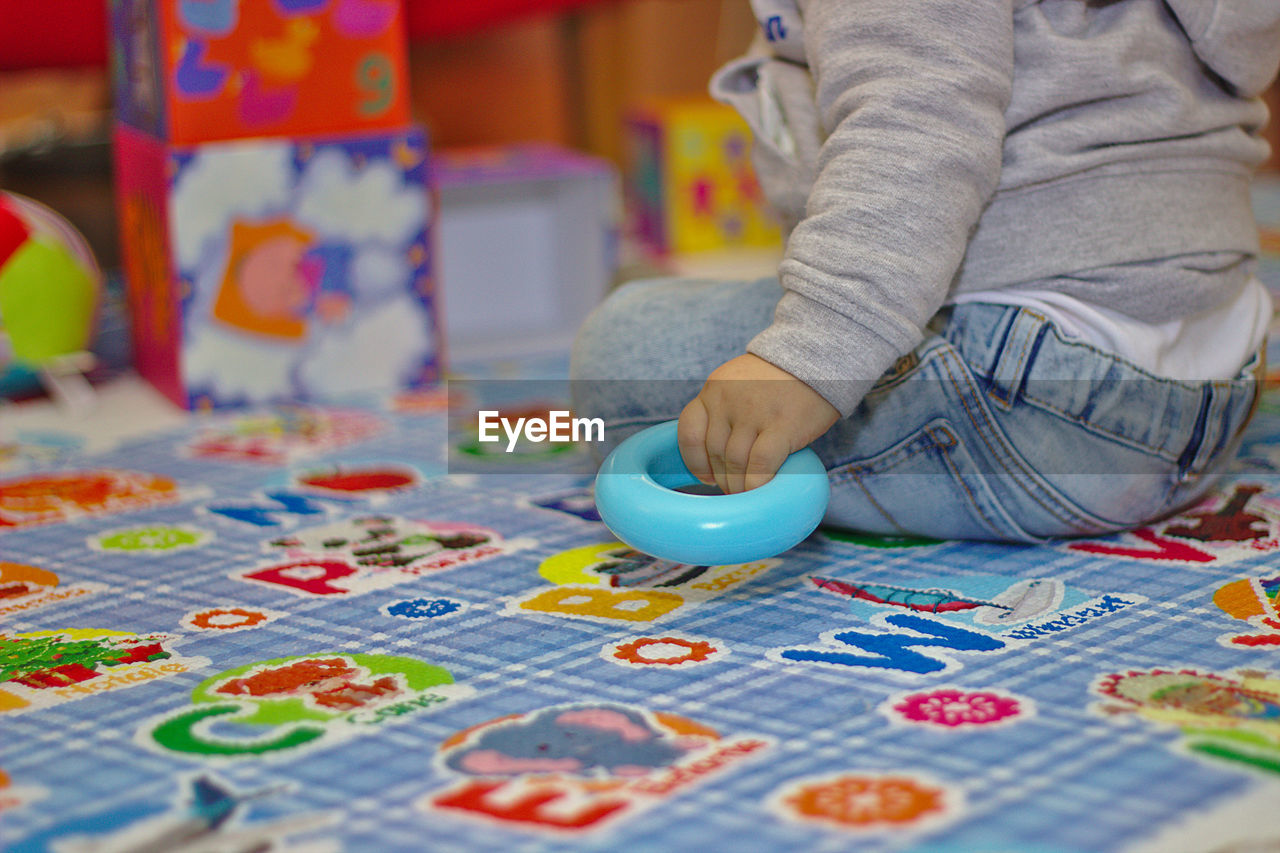 Child playing at home