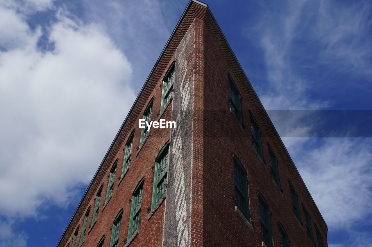 Low angle view of built structure against sky