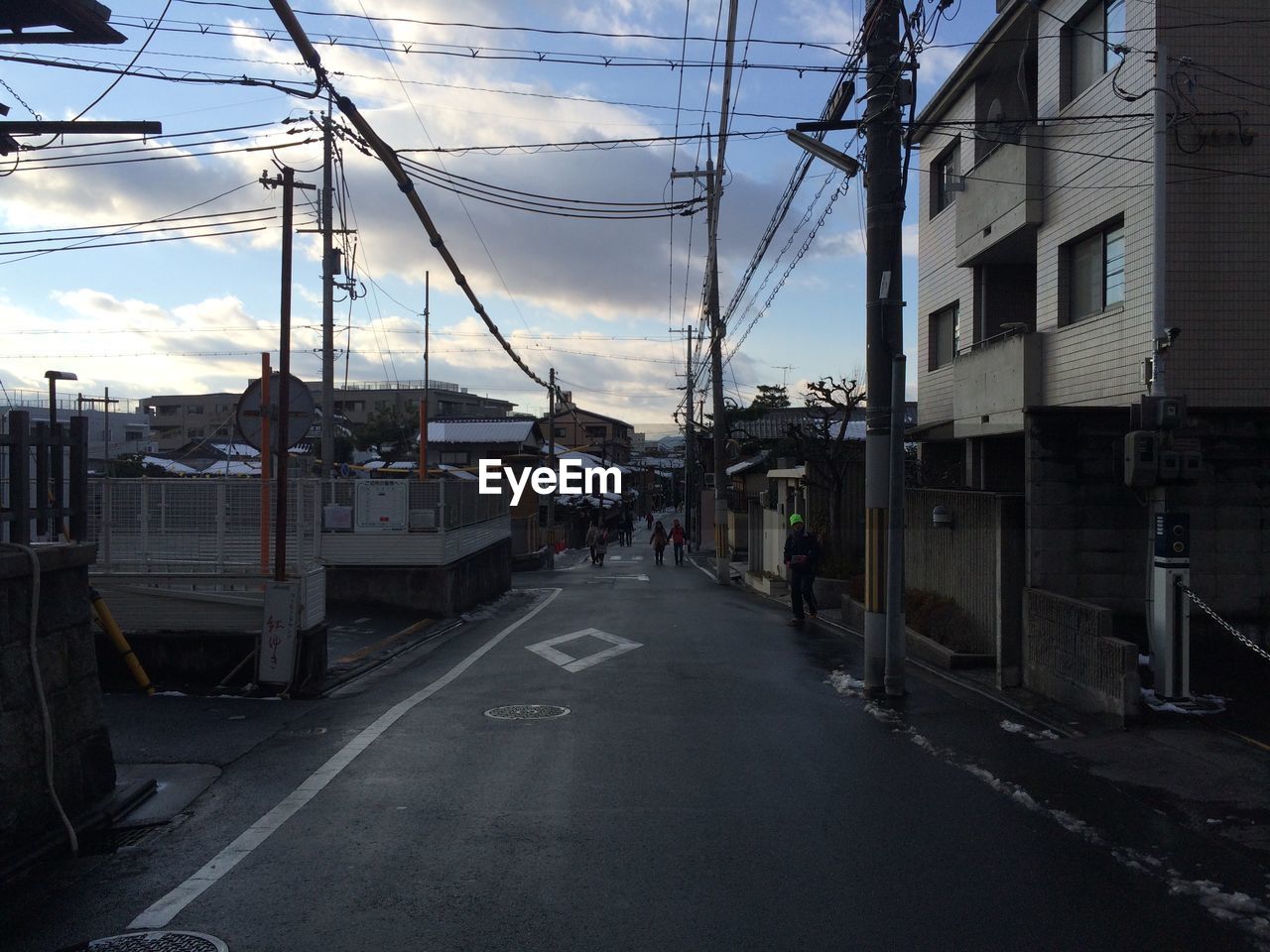 View of people walking on street