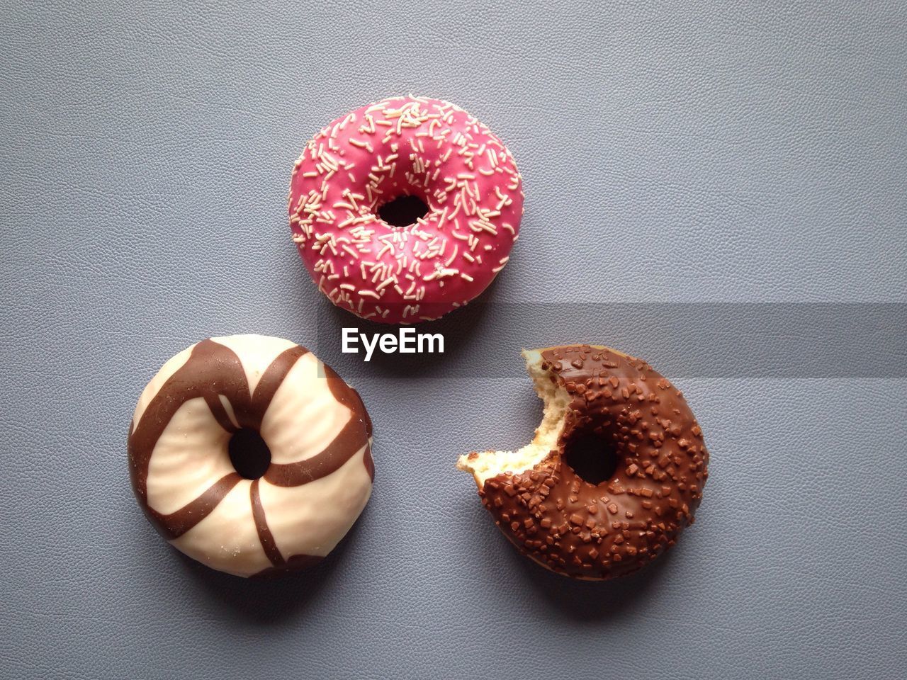 Close-up of donuts on table