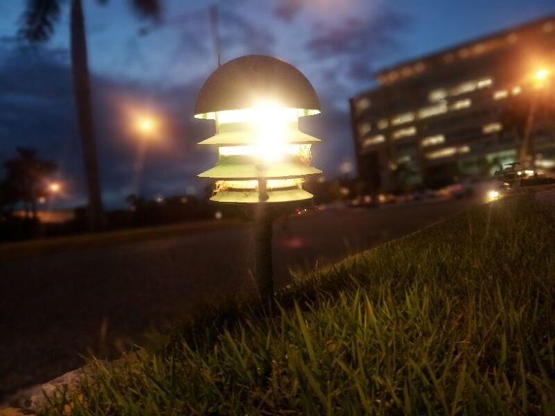 VIEW OF ILLUMINATED STREET LIGHT AT NIGHT