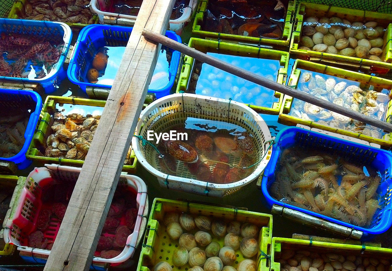 HIGH ANGLE VIEW OF MARKET FOR SALE