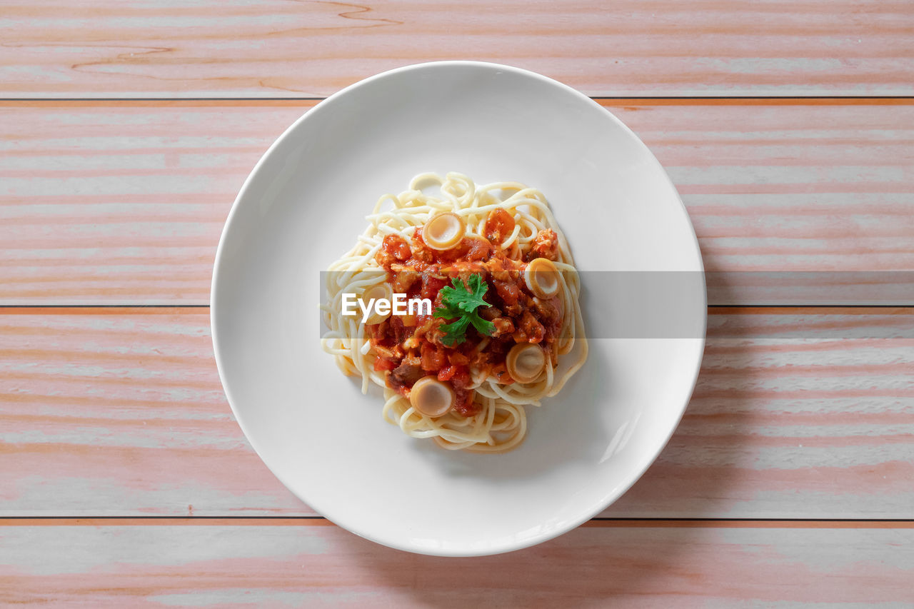 HIGH ANGLE VIEW OF FOOD SERVED IN BOWL