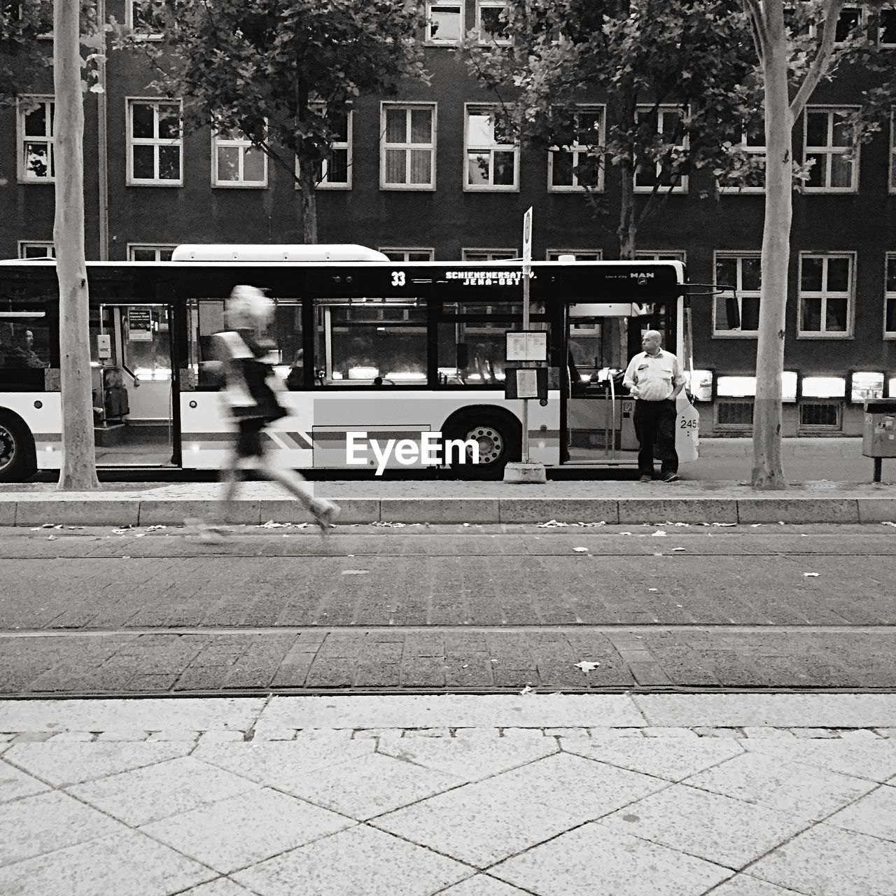 People at bus stop