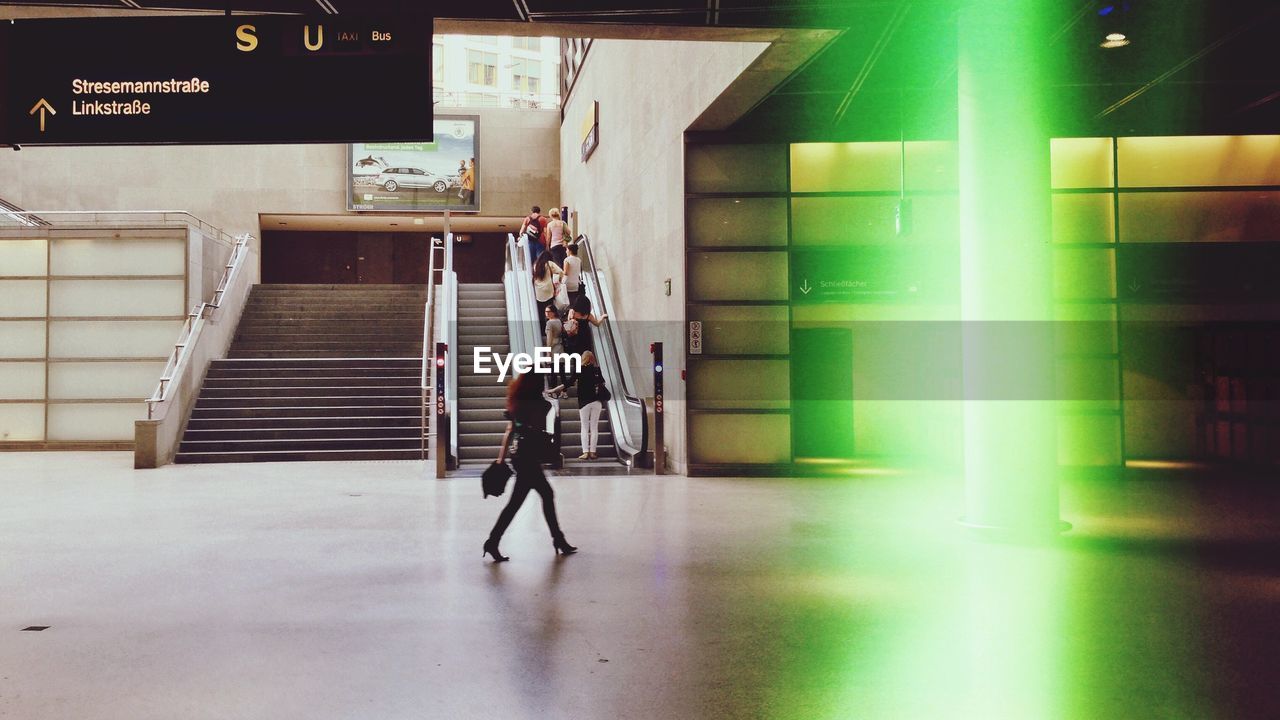 People at subway station