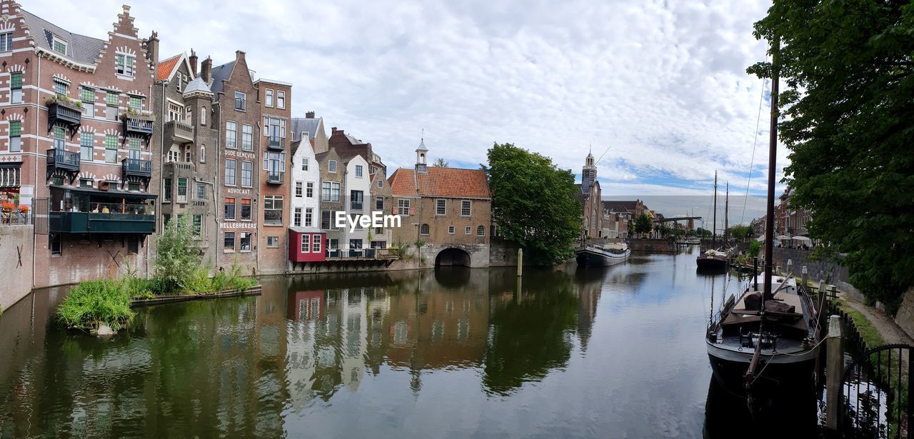 CANAL BY BUILDINGS AGAINST SKY