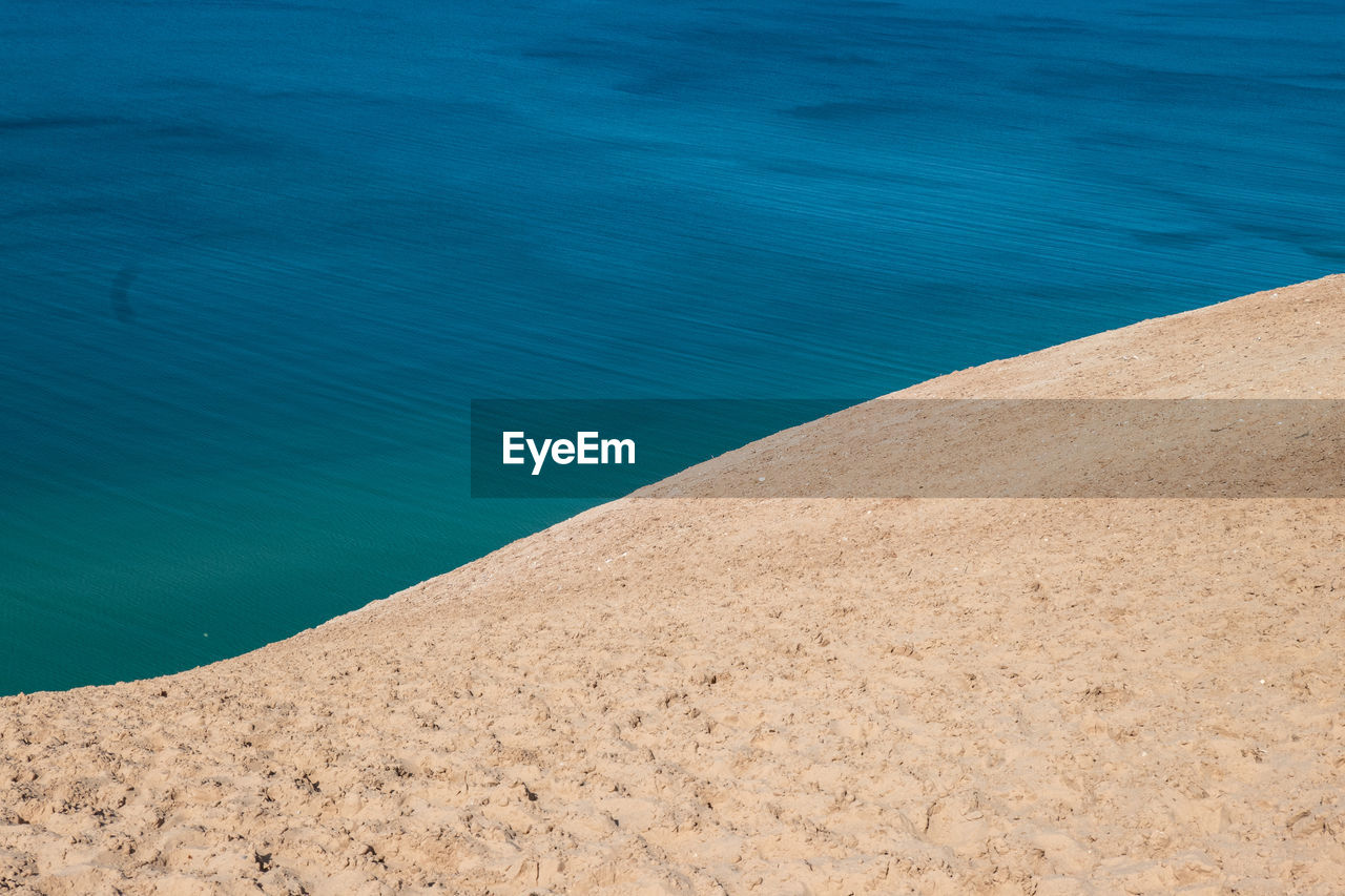 High angle view of beach