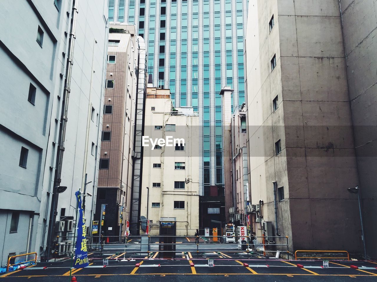 Exterior of buildings in city