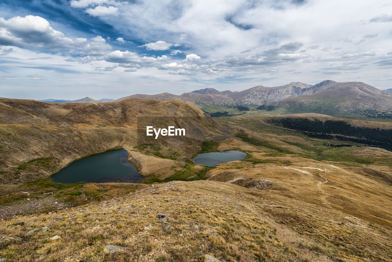 Square top lakes with mount evans in the background