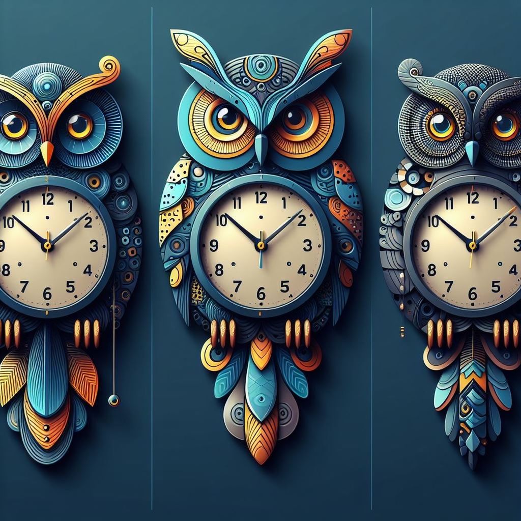 clock, time, cartoon, watch, wall clock, owl, no people, font