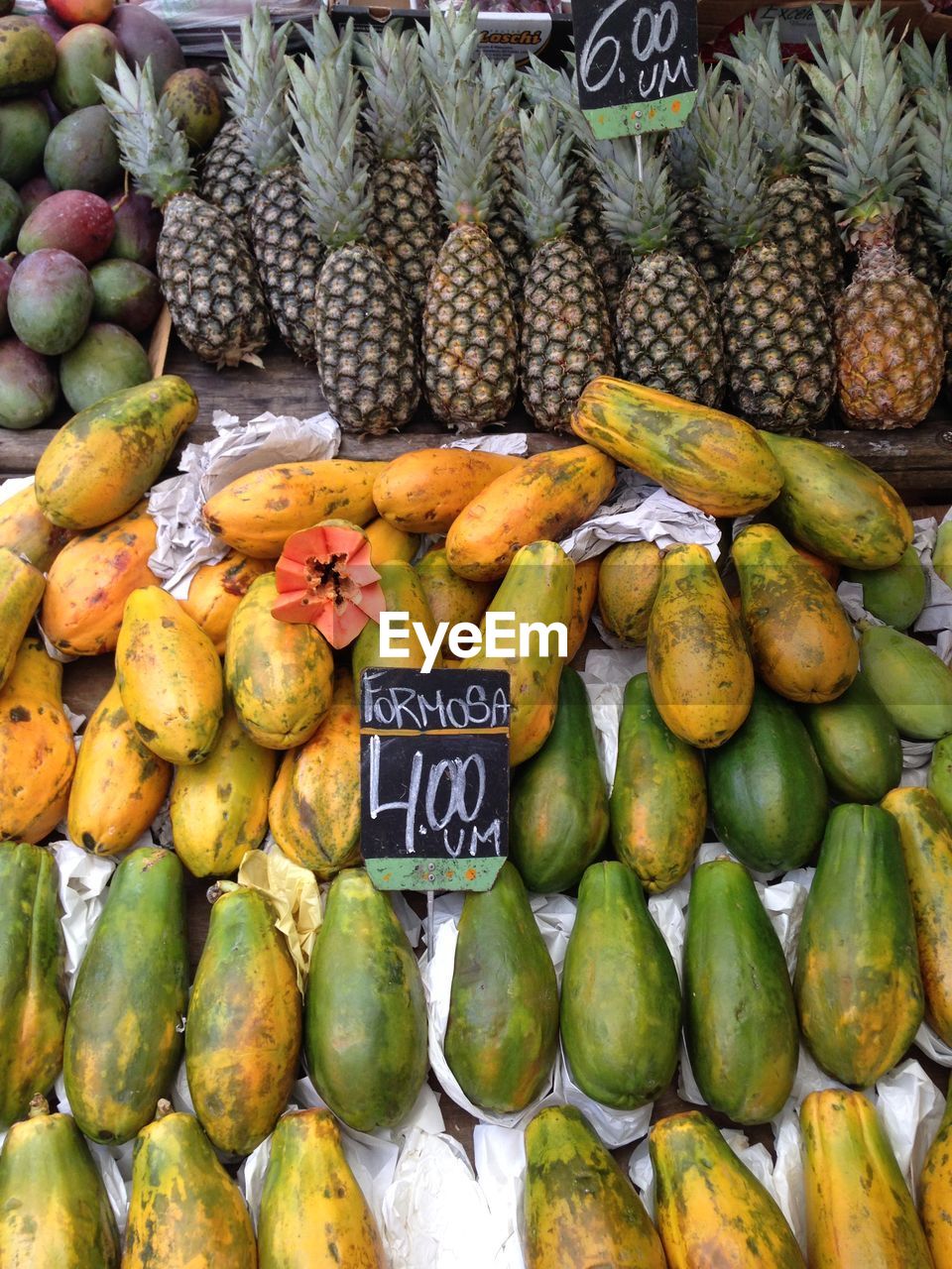 Fruits for sale at market stall