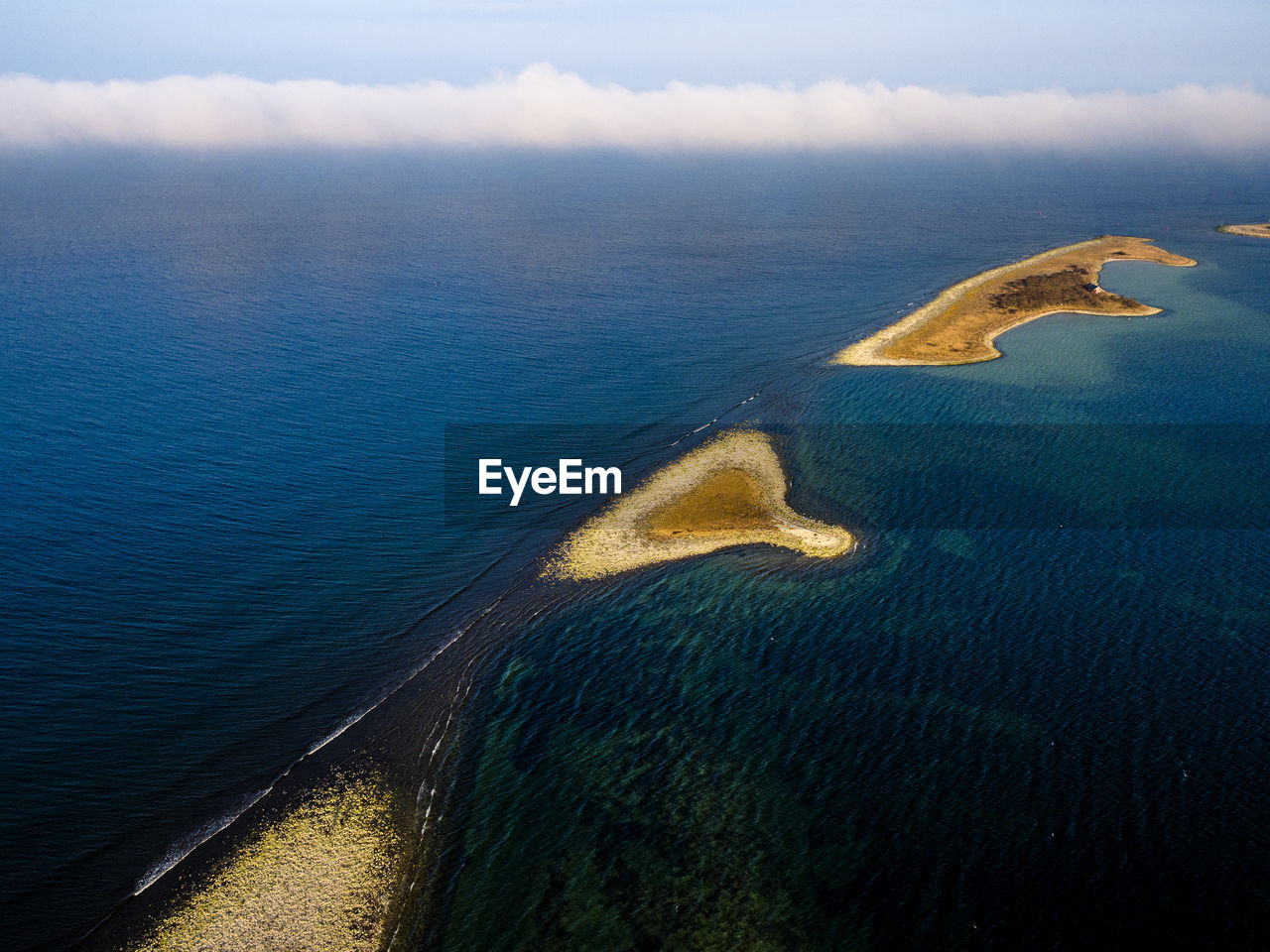 Aerial view of baltic sea against sky