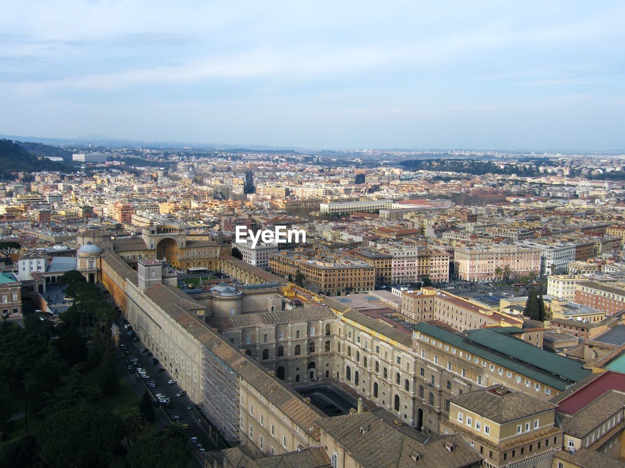 High angle view of townscape against sky