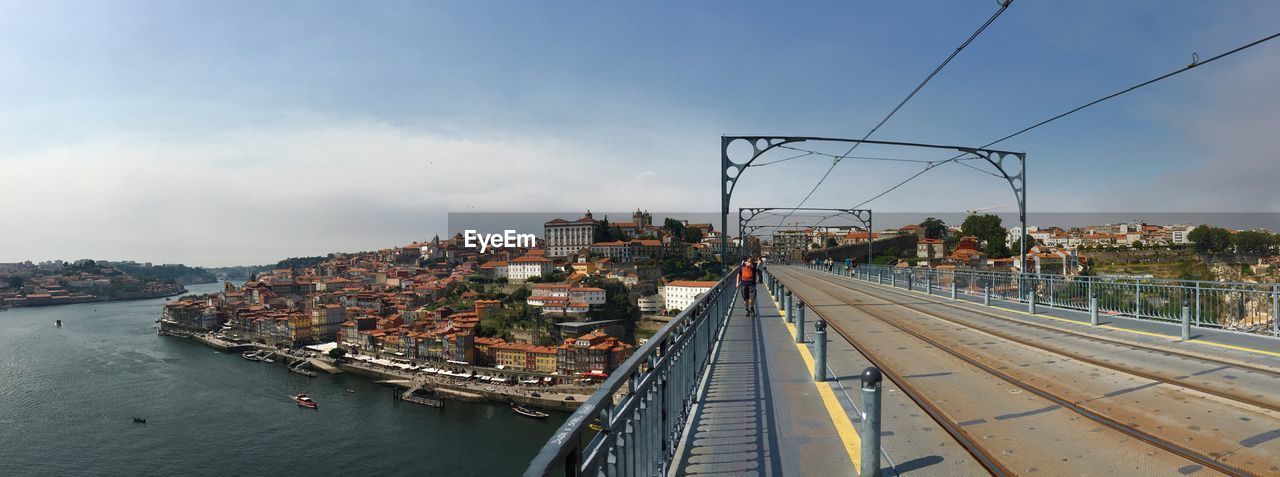 Panoramic shot of cityscape against sky