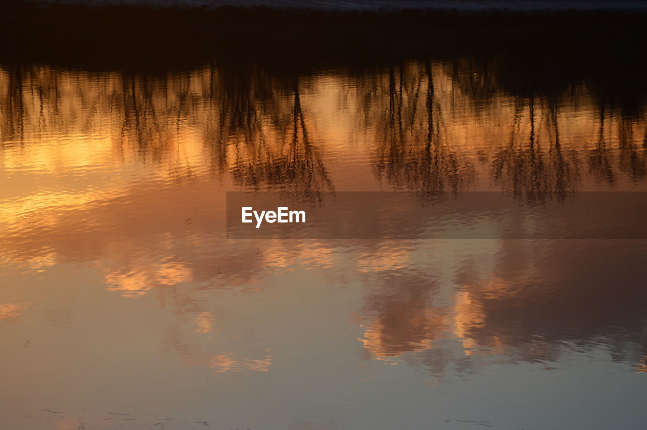 REFLECTION OF SKY IN LAKE