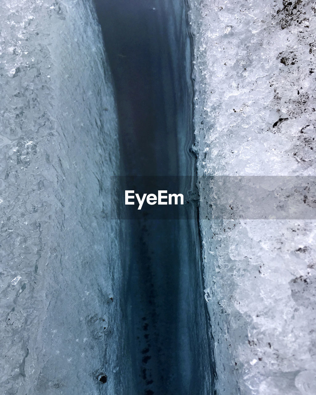 Close-up of frozen rocks