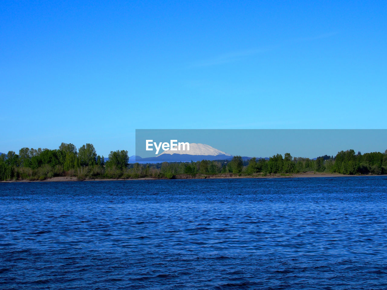 VIEW OF CALM SEA AGAINST CLEAR BLUE SKY